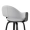 Armen Living Daxton 26" Gray Faux Leather and Black Wood Bar Stool LCDXBABLGR26 - alternate 5